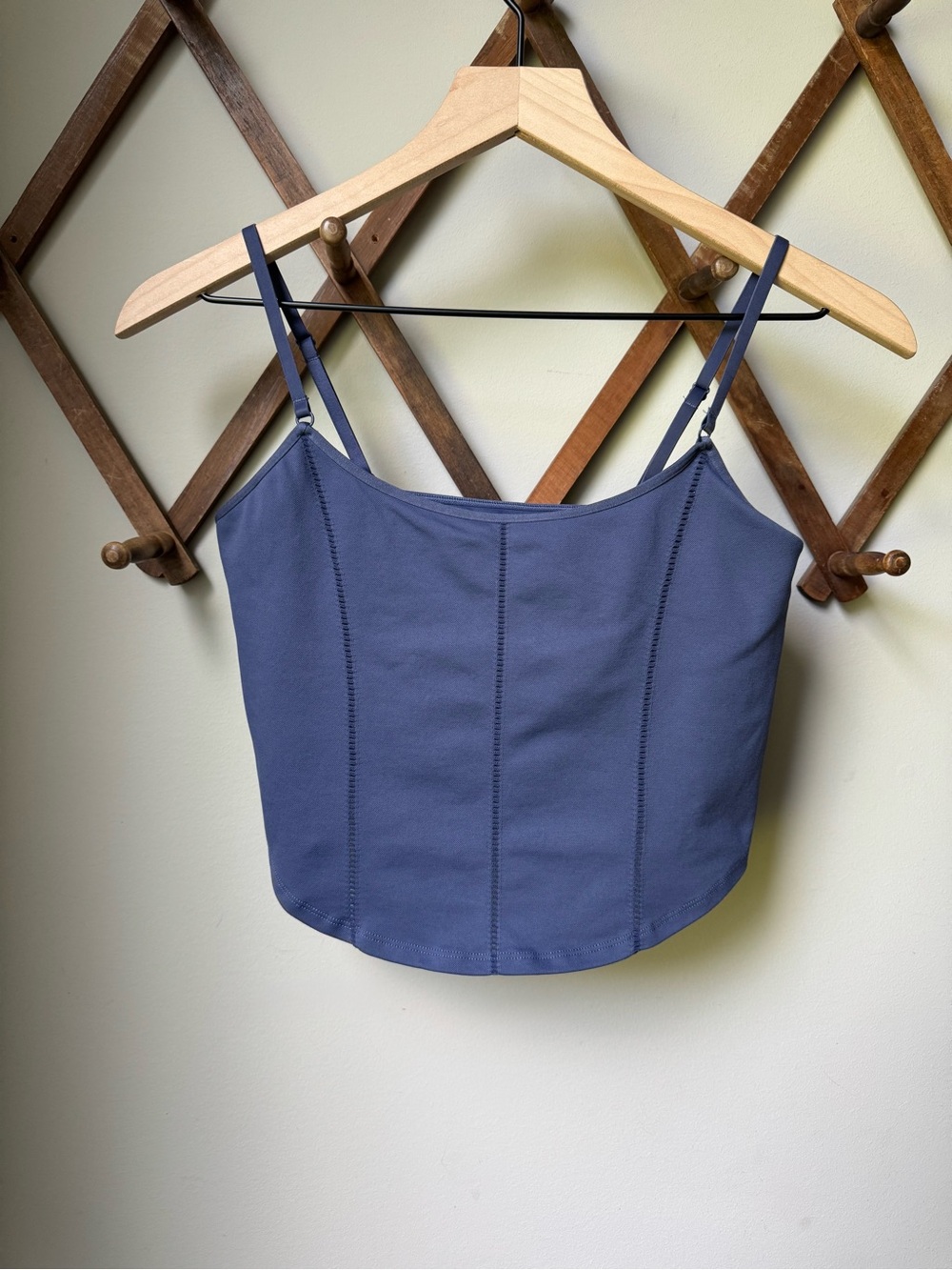 Aerie Blue Superchill Seamless Corset Tank Top Size Medium